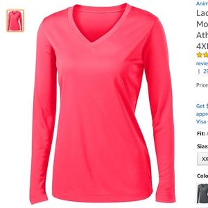 Ladies Long Sleeve Moisture Wicking Athletic Shirt